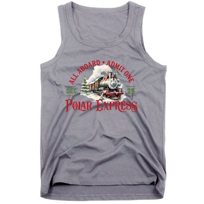 Train North Pole P.O.L.A.R E.X.P.R.E.S.S All Abroad Christmas Tank Top