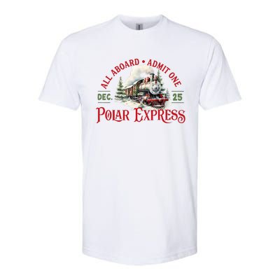 Train North Pole P.O.L.A.R E.X.P.R.E.S.S All Abroad Christmas Softstyle CVC T-Shirt