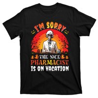 The Nice Pharmacist Halloween Skeleton Costume Spooky T-Shirt