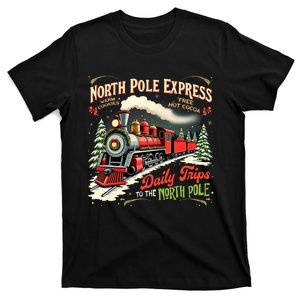 The North Pole Train Depot Christmas Matching T-Shirt