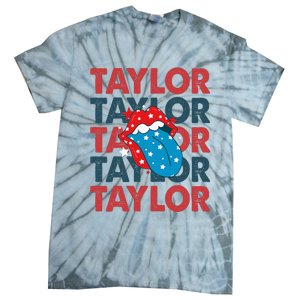 Taylor Name Personalized American 4th Of July Patriotic Tie-Dye T-Shirt