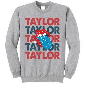 Taylor Name Personalized American 4th Of July Patriotic Tall Sweatshirt