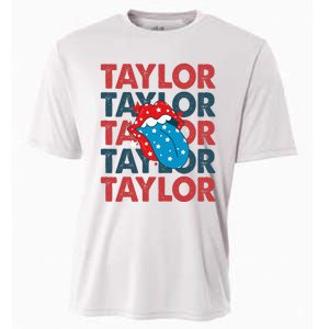 Taylor Name Personalized American 4th Of July Patriotic Cooling Performance Crew T-Shirt