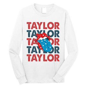 Taylor Name Personalized American 4th Of July Patriotic Long Sleeve Shirt