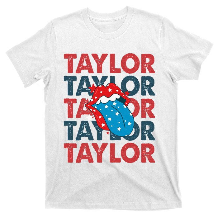 Taylor Name Personalized American 4th Of July Patriotic T-Shirt