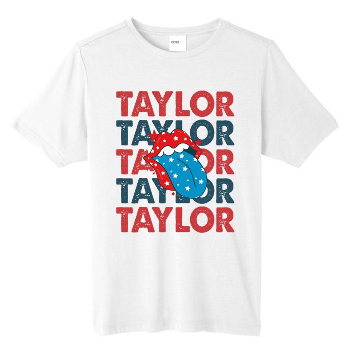 Taylor Name Personalized American 4th Of July Patriotic Tall Fusion ChromaSoft Performance T-Shirt