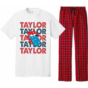 Taylor Name Personalized American 4th Of July Patriotic Pajama Set