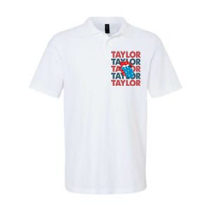 Taylor Name Personalized American 4th Of July Patriotic Softstyle Adult Sport Polo