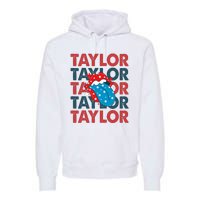 Taylor Name Personalized American 4th Of July Patriotic Premium Hoodie