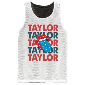 Taylor Name Personalized American 4th Of July Patriotic Mesh Reversible Basketball Jersey Tank