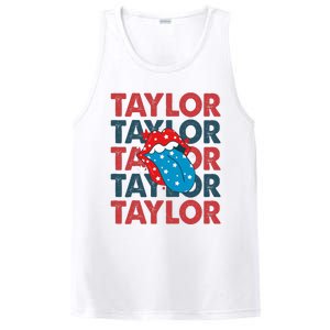 Taylor Name Personalized American 4th Of July Patriotic PosiCharge Competitor Tank