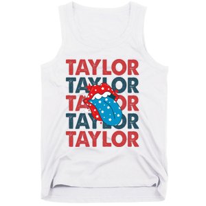 Taylor Name Personalized American 4th Of July Patriotic Tank Top