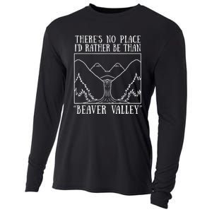 There's No Place I'd Rather Be Than Beaver Valley Dirty Joke Pussy Sex Cooling Performance Long Sleeve Crew