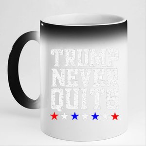 Trump Never Quits 11oz Black Color Changing Mug