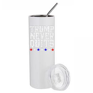 Trump Never Quits Stainless Steel Tumbler