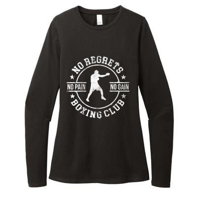 Trendy No Regrets Boxing Club No Pain No Gain Gym Gift Womens CVC Long Sleeve Shirt