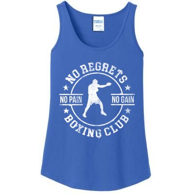 Trendy No Regrets Boxing Club No Pain No Gain Gym Gift Ladies Essential Tank