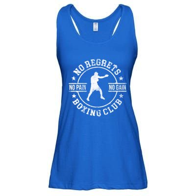 Trendy No Regrets Boxing Club No Pain No Gain Gym Gift Ladies Essential Flowy Tank