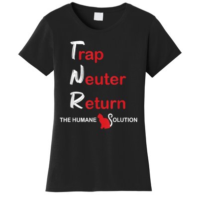 Trap Neuter Return The Humane Solution Women's T-Shirt