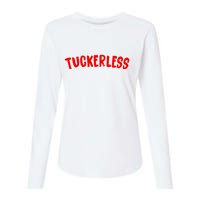 Tuckerless Novikov Red Logo Womens Cotton Relaxed Long Sleeve T-Shirt