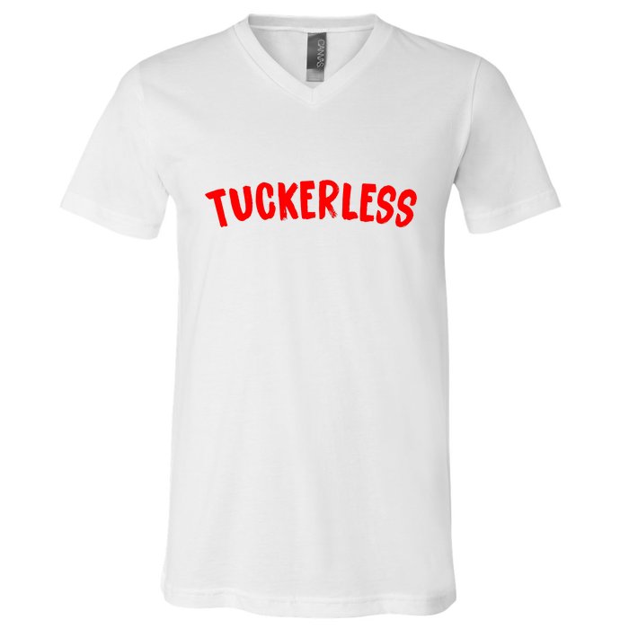 Tuckerless Novikov Red Logo V-Neck T-Shirt