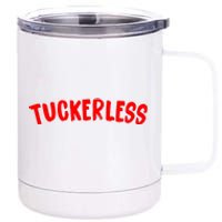 Tuckerless Novikov Red Logo 12 oz Stainless Steel Tumbler Cup