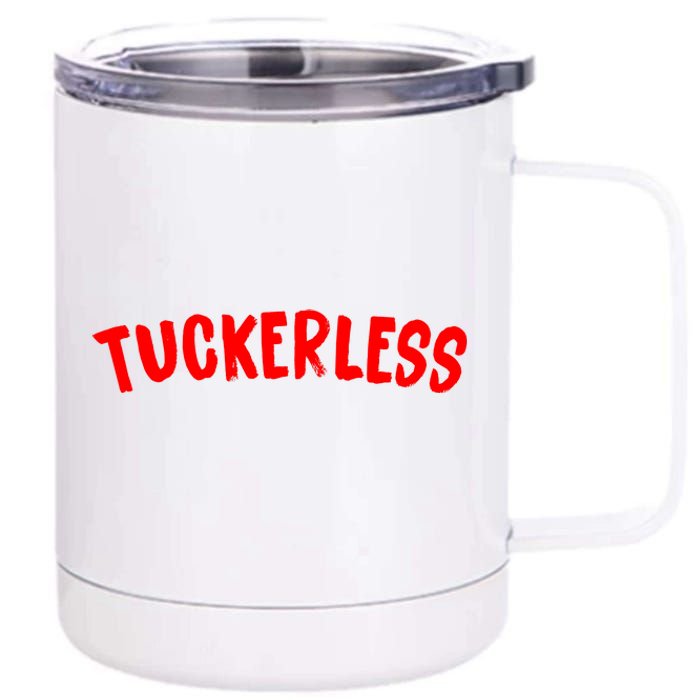 Tuckerless Novikov Red Logo 12 oz Stainless Steel Tumbler Cup