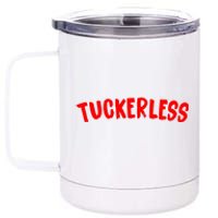 Tuckerless Novikov Red Logo 12 oz Stainless Steel Tumbler Cup