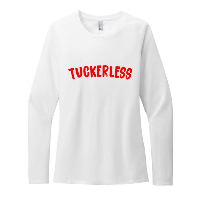 Tuckerless Novikov Red Logo Womens CVC Long Sleeve Shirt