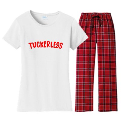 Tuckerless Novikov Red Logo Women's Flannel Pajama Set