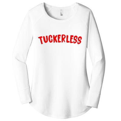 Tuckerless Novikov Red Logo Women's Perfect Tri Tunic Long Sleeve Shirt