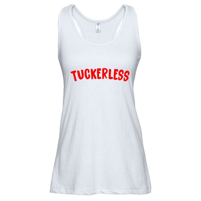 Tuckerless Novikov Red Logo Ladies Essential Flowy Tank