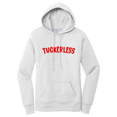 Tuckerless Novikov Red Logo Women's Pullover Hoodie