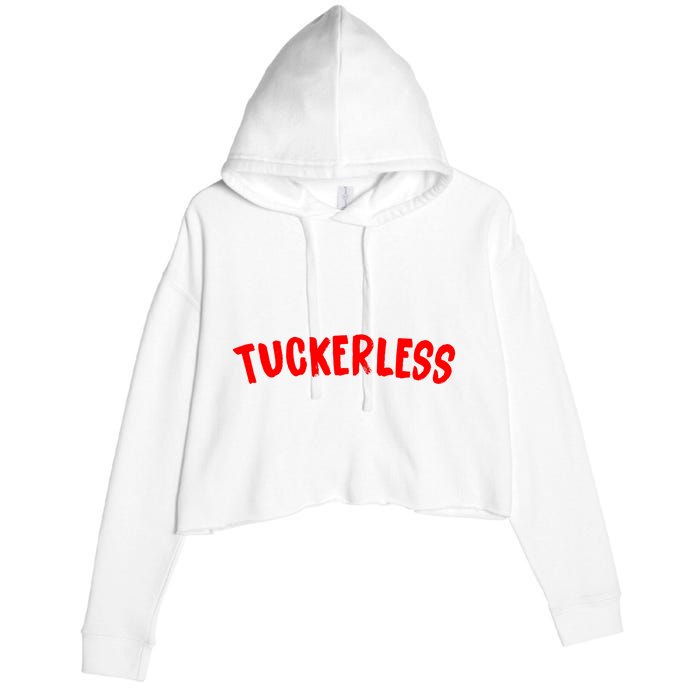 Tuckerless Novikov Red Logo Crop Fleece Hoodie