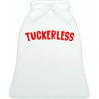 Tuckerless Novikov Red Logo Ceramic Bell Ornament