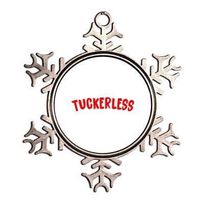 Tuckerless Novikov Red Logo Metallic Star Ornament