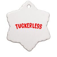 Tuckerless Novikov Red Logo Ceramic Star Ornament