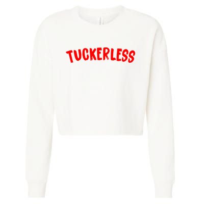 Tuckerless Novikov Red Logo Cropped Pullover Crew