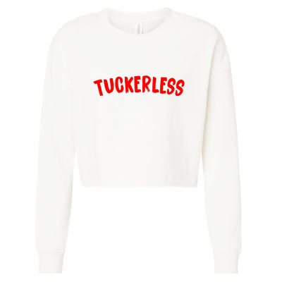 Tuckerless Novikov Red Logo Cropped Pullover Crew