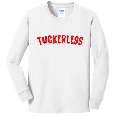 Tuckerless Novikov Red Logo Kids Long Sleeve Shirt