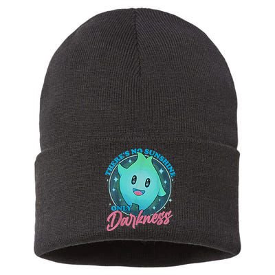 Theres No Sunshine Only Darkness Lumalee Luma Star Cute Game Lover Sustainable Knit Beanie