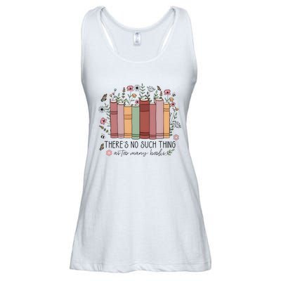 There’S No Such Thing As Too Many Books Ladies Essential Flowy Tank