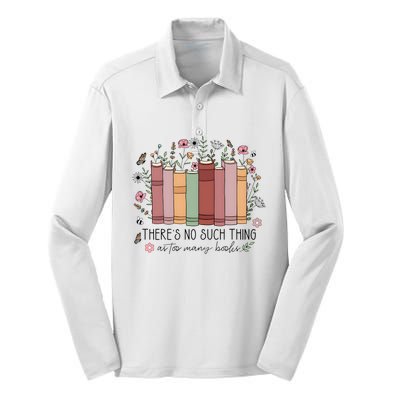 There’S No Such Thing As Too Many Books Silk Touch Performance Long Sleeve Polo