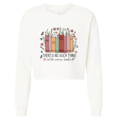 There’S No Such Thing As Too Many Books Cropped Pullover Crew