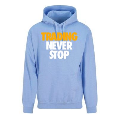 Trading Never Stop Cryptocurrency Gift Unisex Surf Hoodie