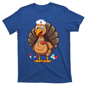 Turkey Nurse Stethoscope Thanksgiving Fall T-Shirt