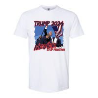 Trump Never Stop Fighting Trump Assassination Softstyle CVC T-Shirt