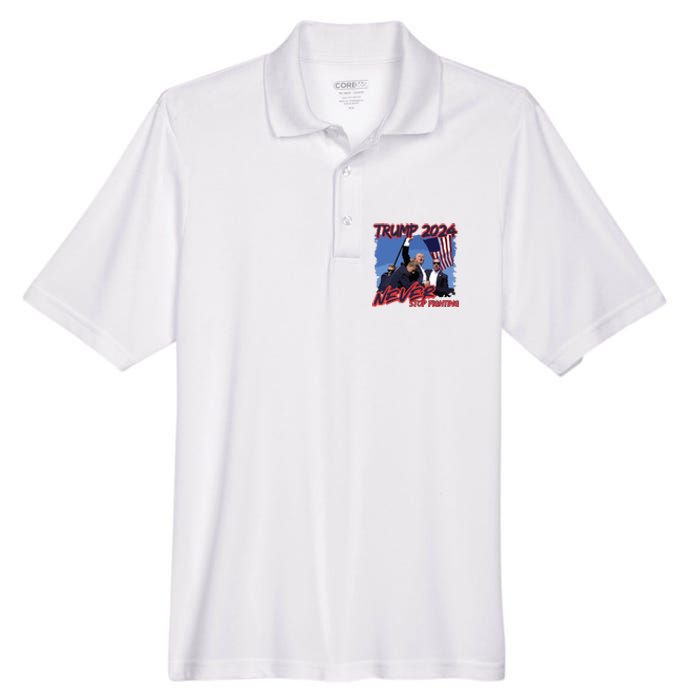 Trump Never Stop Fighting Trump Assassination Men's Origin Performance Pique Polo