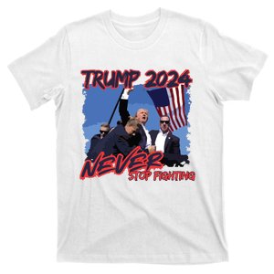 Trump Never Stop Fighting Trump Assassination T-Shirt