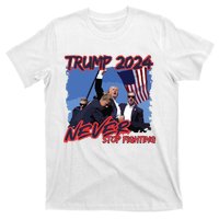 Trump Never Stop Fighting Trump Assassination T-Shirt